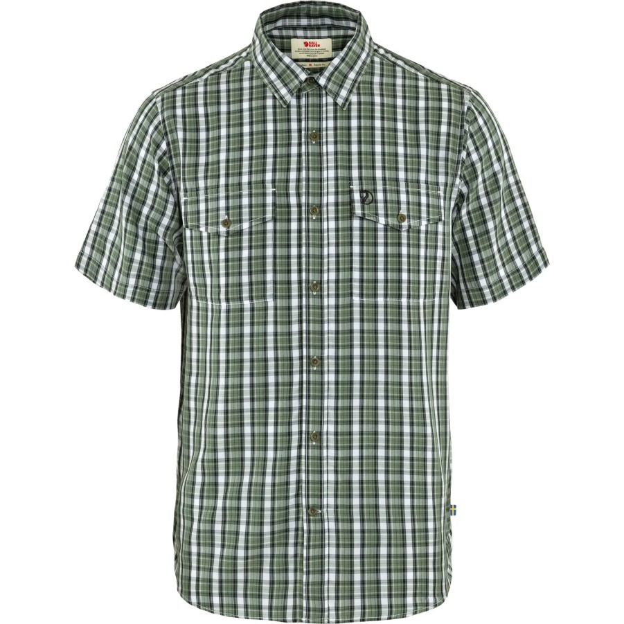 Abisko Cool Shirt Ss M Fashion Mountain Fox Patina Grün-dark Navy