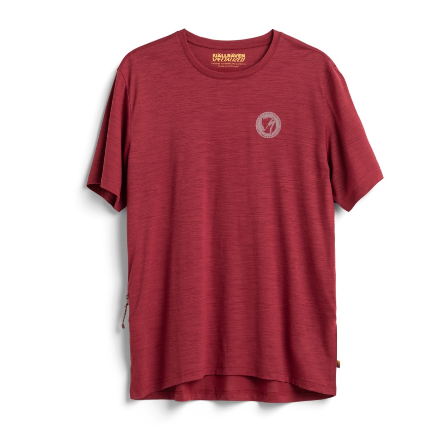 Granatapfelrot Fashion Fjällräven S/f Woll T-shirt M