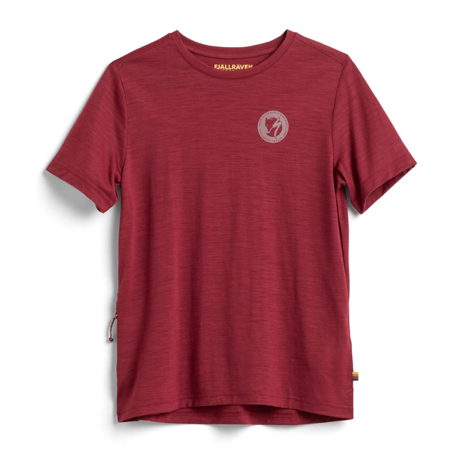 Fashion Fjällräven Granatapfelrot S/f Woll T-shirt M