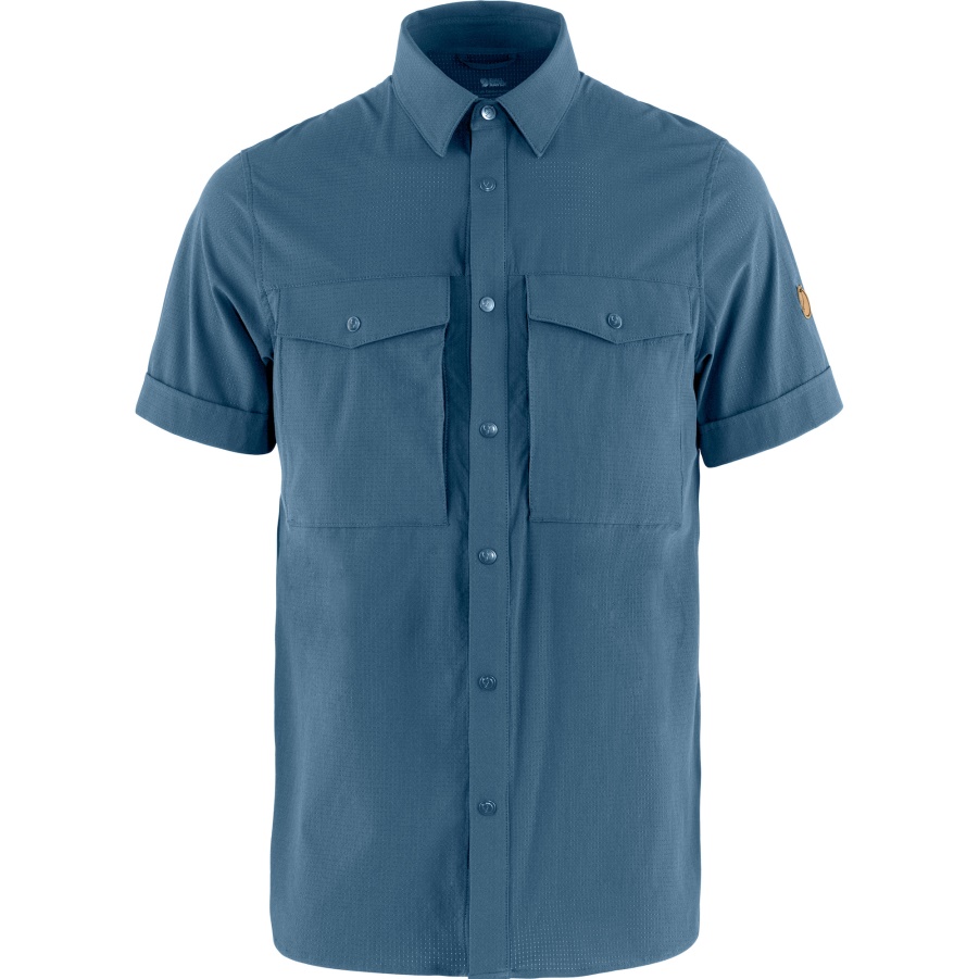 Abisko Trekkingshirt Ss M Mode Bergfuchs Onkel Blau