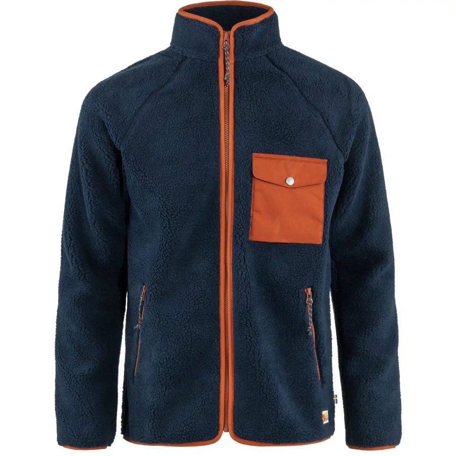 Alltagsfleece M Navy-Herbstblatt Mode Fjällräven