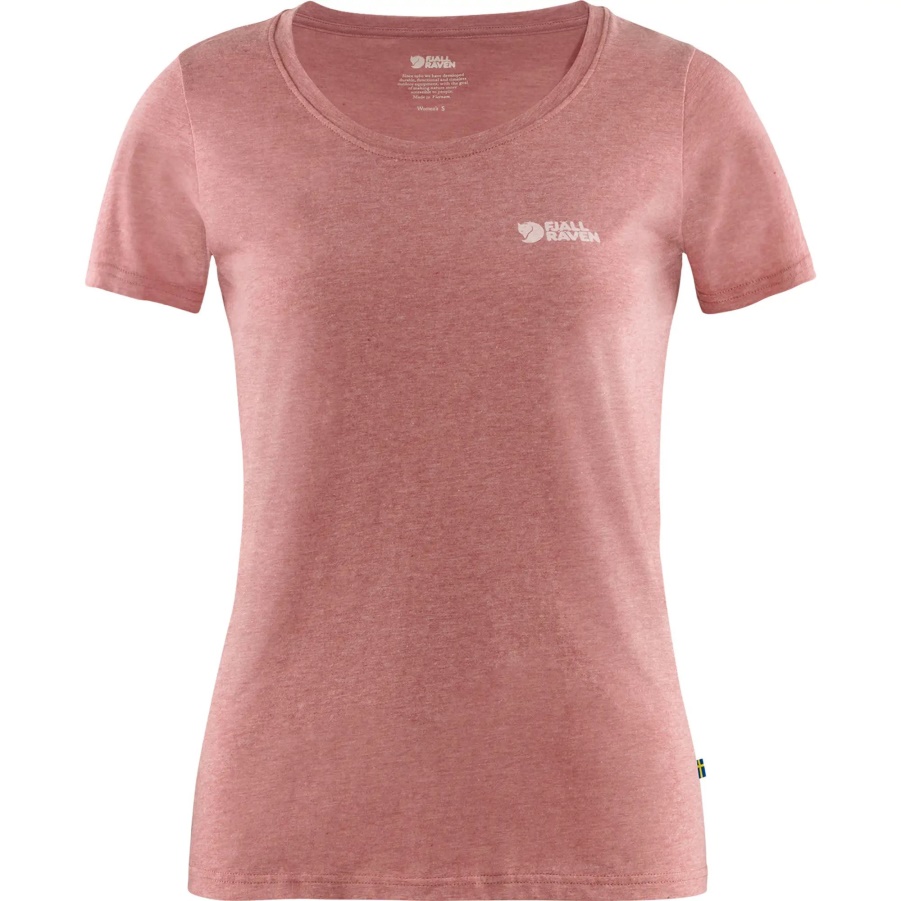 Fashion Fjällräven Logo T-shirt W Himbeerrot-melange