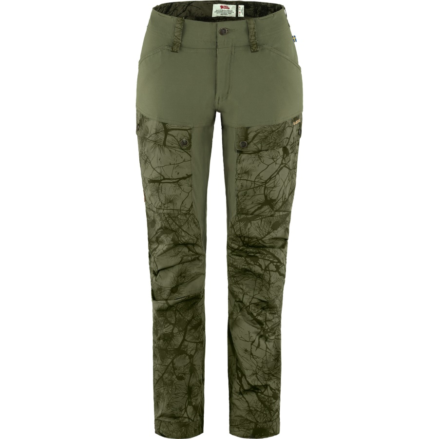 Keb Hose Geschwungen W Reg Fashion Fjällräven Green Camo-laurel Green