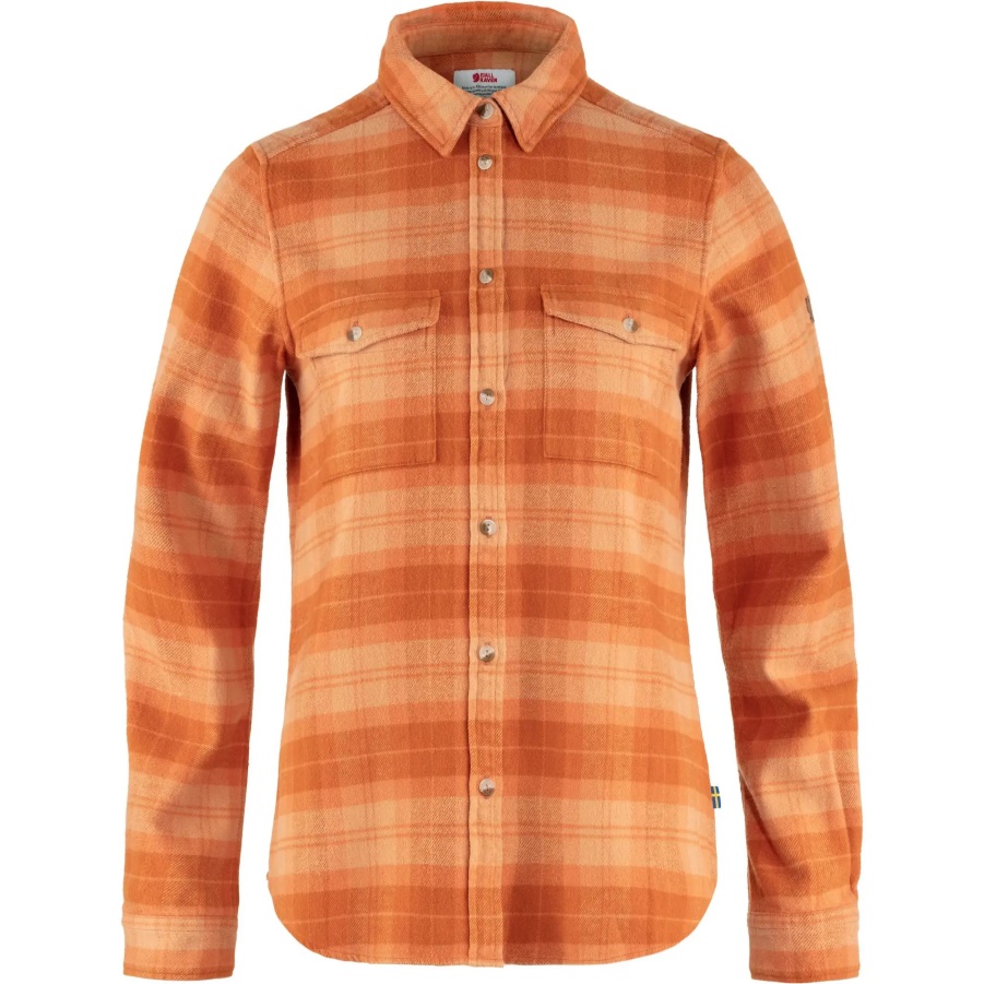 Fashion Fjällräven Brand Övik Schweres Flanellhemd Mit Pfirsich-Sand-Wüstenbraun