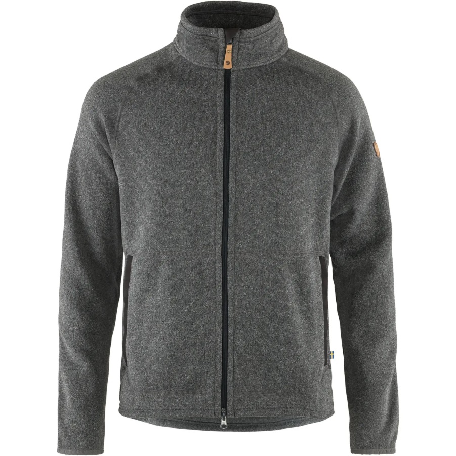 Dunkelgrauer Övik Fleece-Pullover Mit Reißverschluss M Fashion Fjällräven
