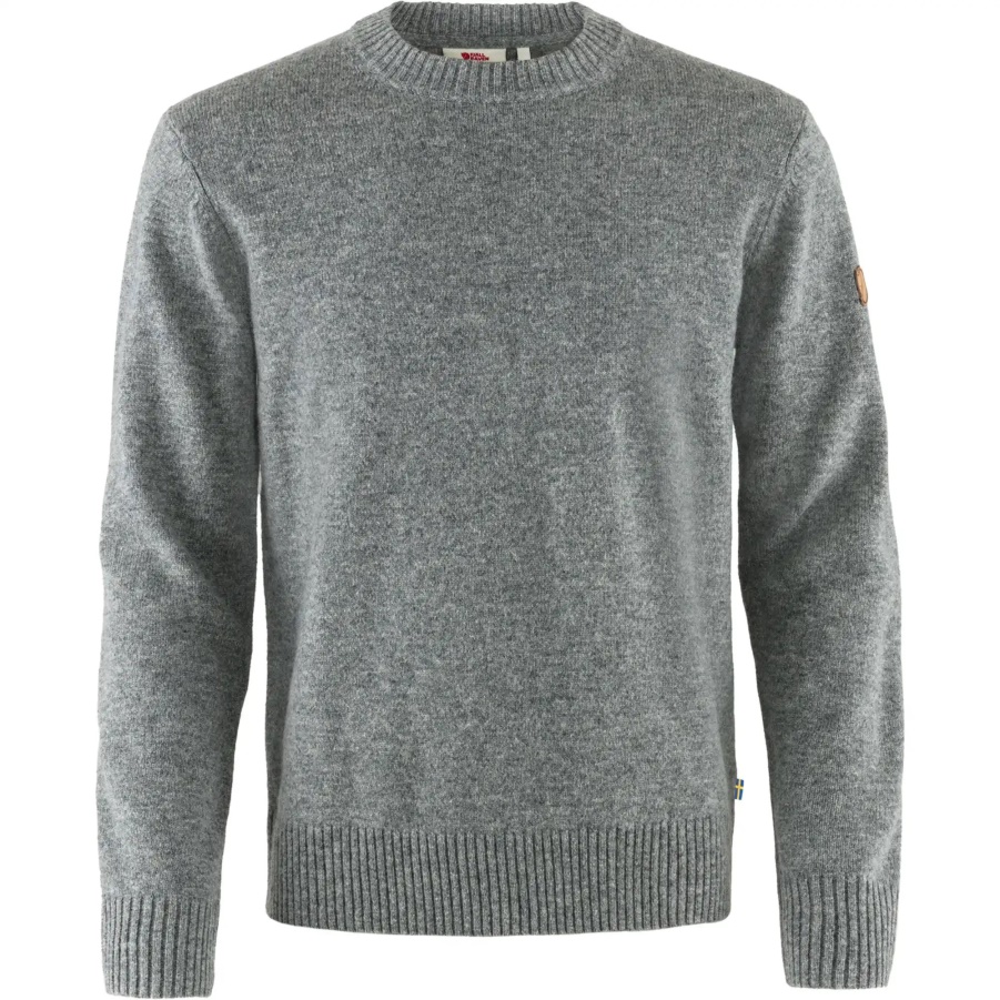 Grauer Övik Pullover Mit Rundhalsausschnitt M Mode Fjällräven