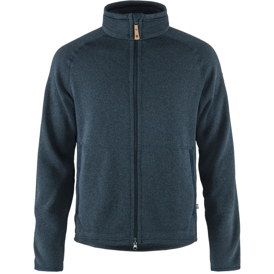 Fashion Fjällräven Navy Övik Fleece-Pullover Mit Reißverschluss M
