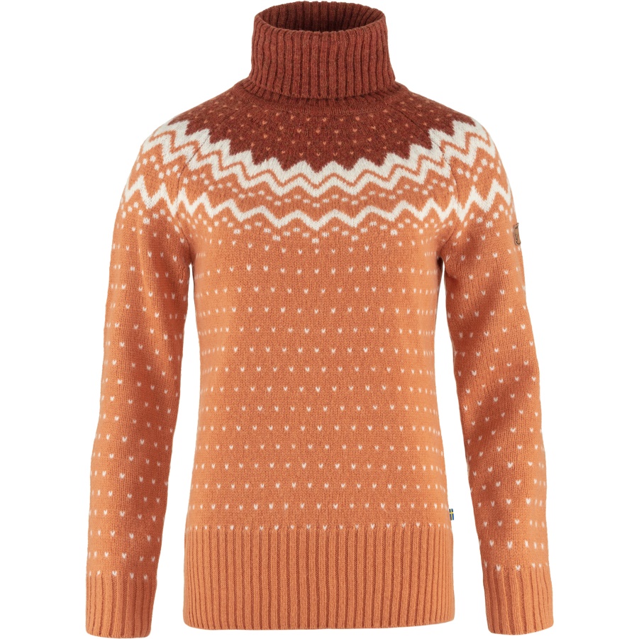 Övik Rollkragenpullover Aus Strick In Wüstenbraun-Herbstblatt Mode Fjällräven
