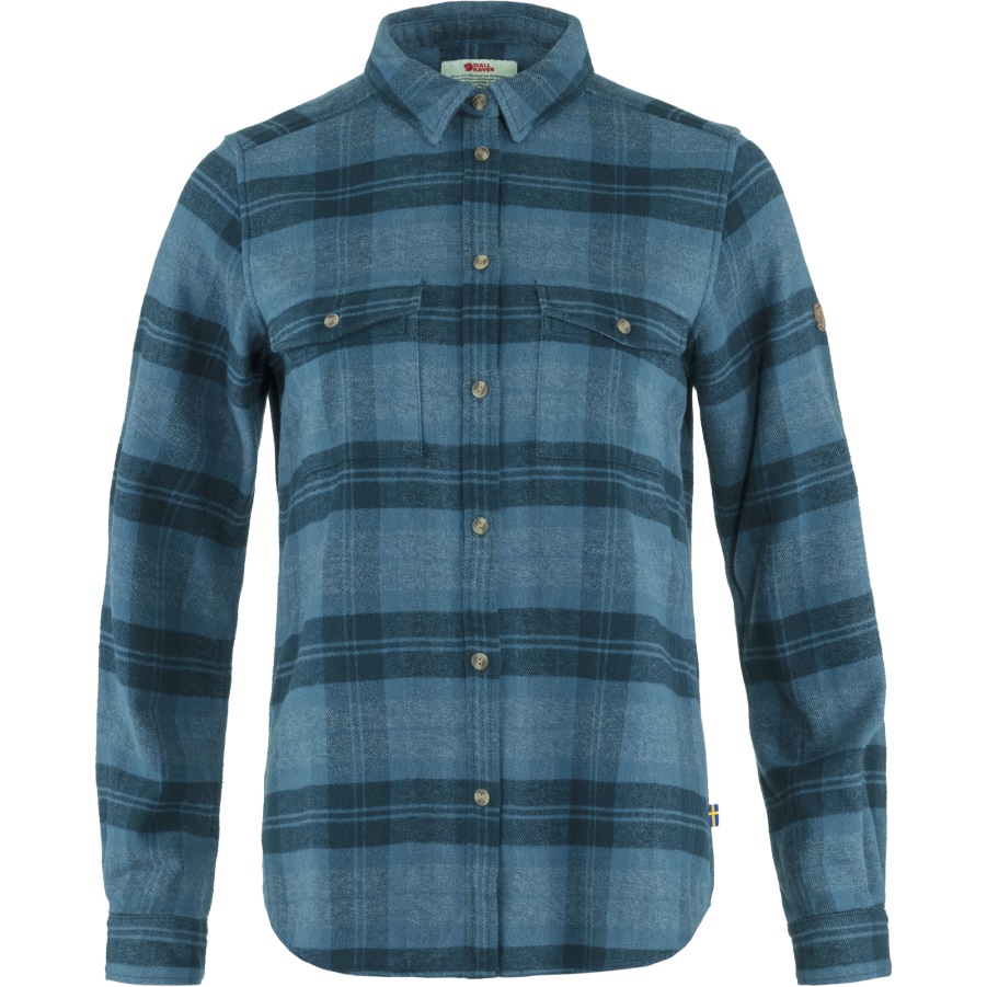 Övik Schweres Flanellhemd W Indigoblau-Dunkelblau Modemarke Fjällräven
