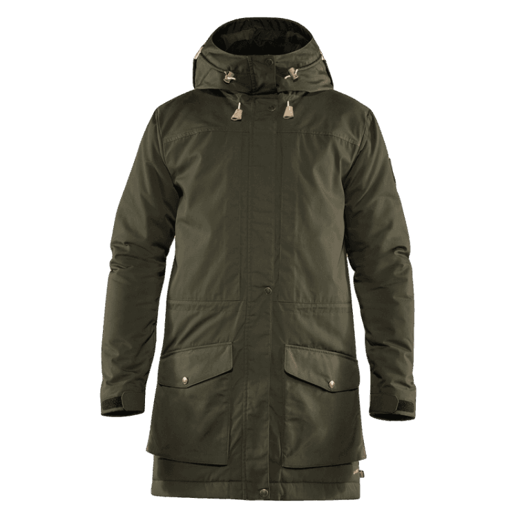 Deep Forest Wattierter Parka Aus Singi-wolle Mit Modischem Fjällräven