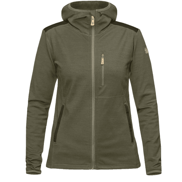 Fashion Keb Fleece Hoodie W Fashion Fjällräven Laurel Green-deep Forest