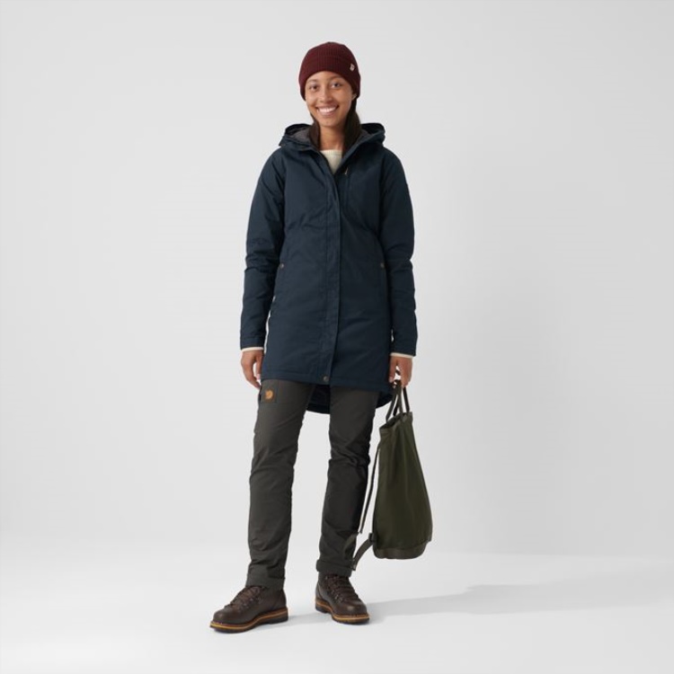 Black Fashion Fjällräven Kiruna Gepolsterter Parka W - Schwarz