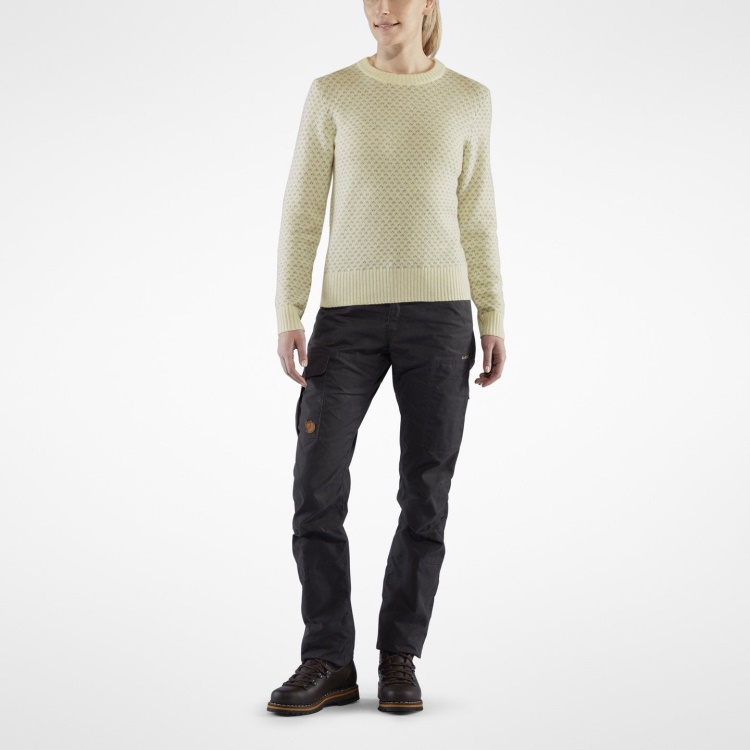 Dunkelblauer Övik Nordic Sweater W - Dunkelblaue Mode Fjällräven