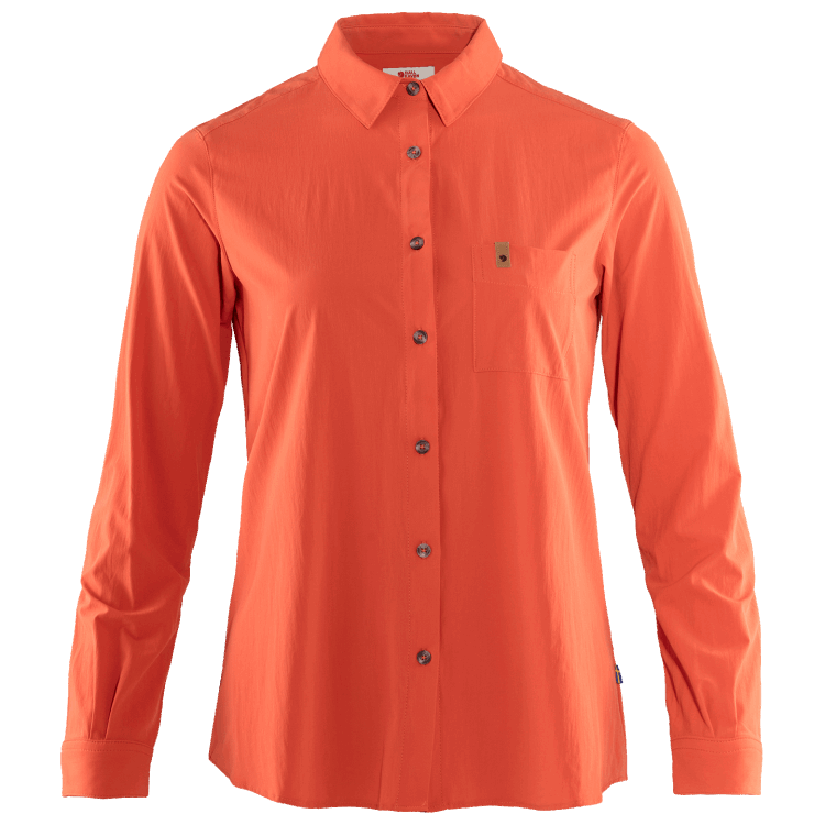 Fashion Fjällraven Rowan Red Övik Lite Shirt Ls W - Rowan Red