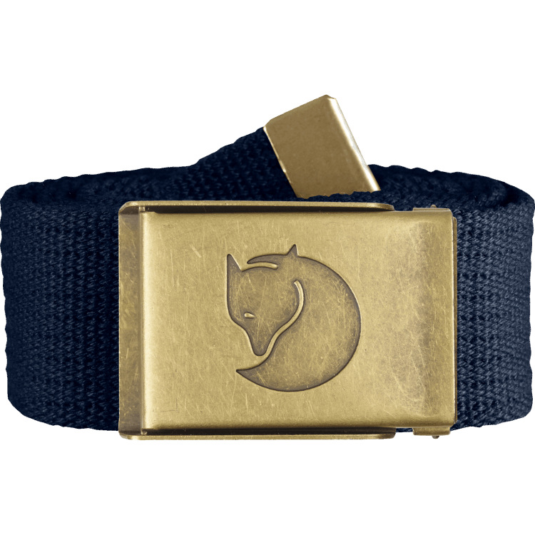 Canvas Messing Gürtel 4cm Mode Bergfuchs Dark Navy