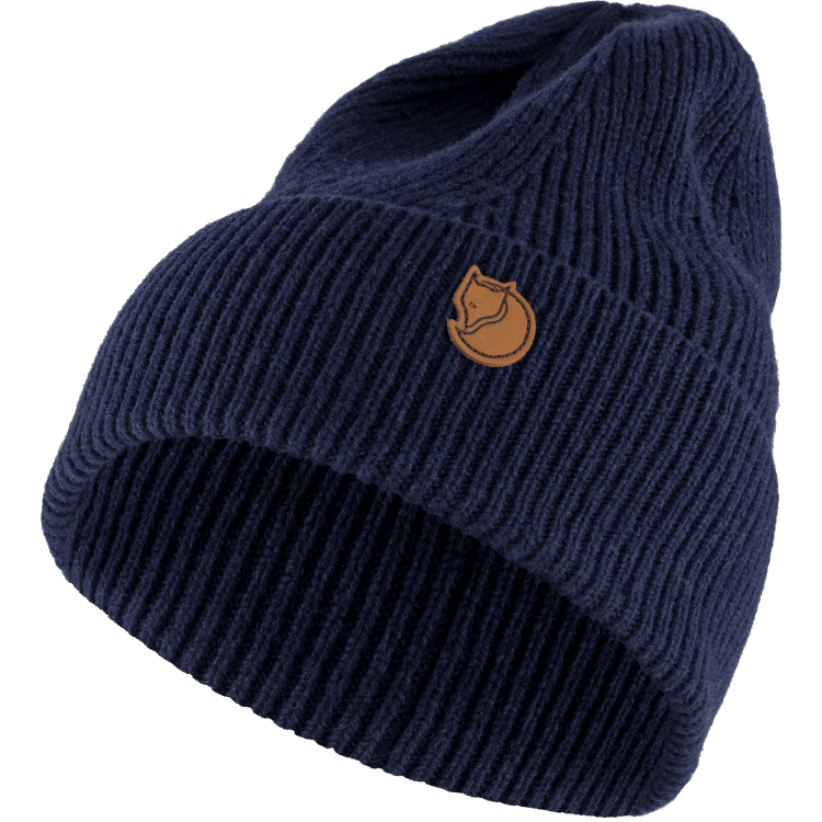 Fashion Fjällräven Brand Dunkelblaue Direktionale Gerippte Beanie