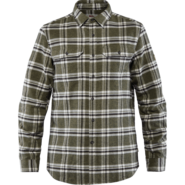 Övik Schweres Flanellhemd M - Deep Forest Fashion Fjällräven Deep Forest