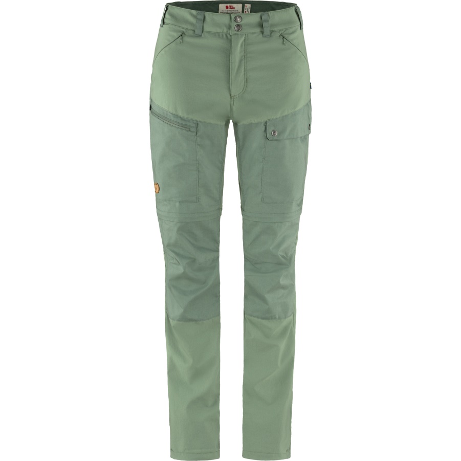 Jadegrün-patinagrün Abisko Hochsommer-zip-off-hose Mit Modischem Fjällräven