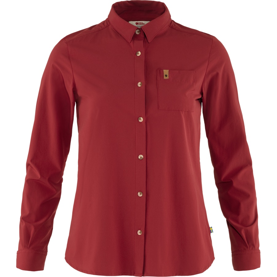 Fashion Fjällräven Granatapfelrot Övik Lite Shirt Ls W
