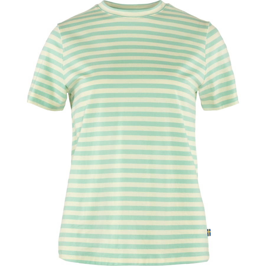 Art Gestreiftes T-shirt Mit Mode Fjällräven Sky-chalk White