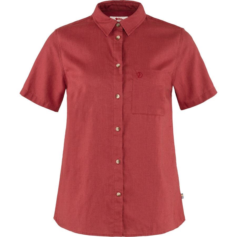 Fashion Fjällräven Himbeerrot Övik Travel Shirt Ss W