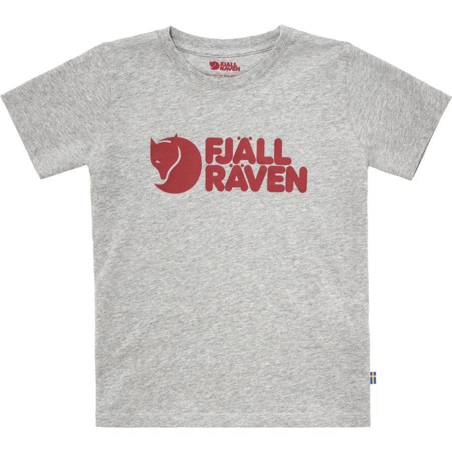 Fashion Fjällräven Kinder Logo T-shirt Grau-melange