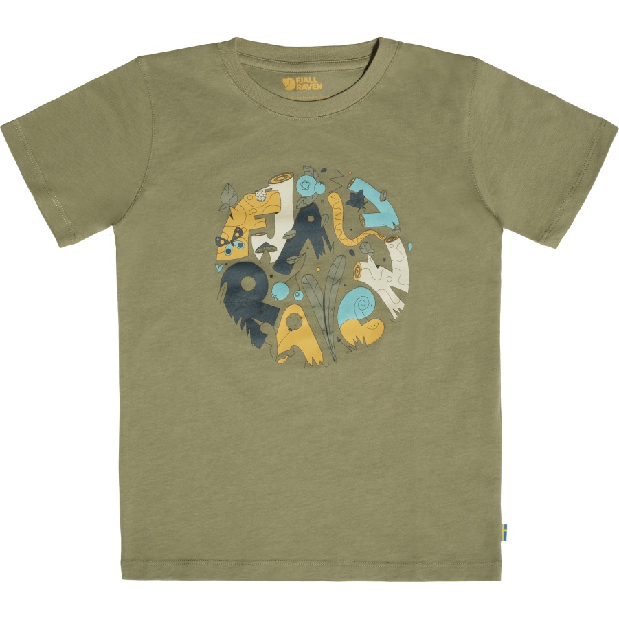 Fashion Fjällräven Light Olive Kids Forest Findings T-Shirt