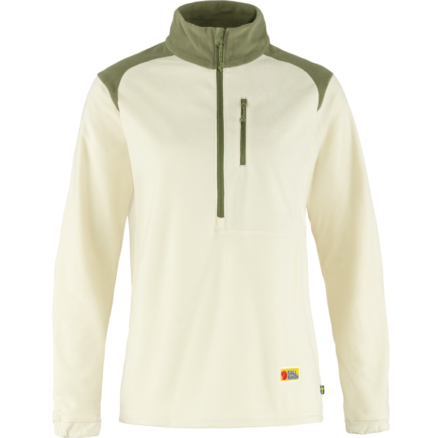 Kreideweiß-helloliv Mode Polarfuchs Alltag Klein Fleece M
