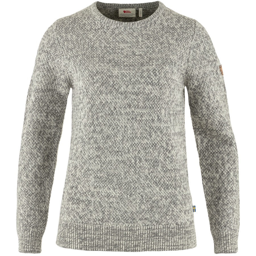 Eierschalengrauer Pullover Von Övik Mit Modischer Fjällräven-Struktur