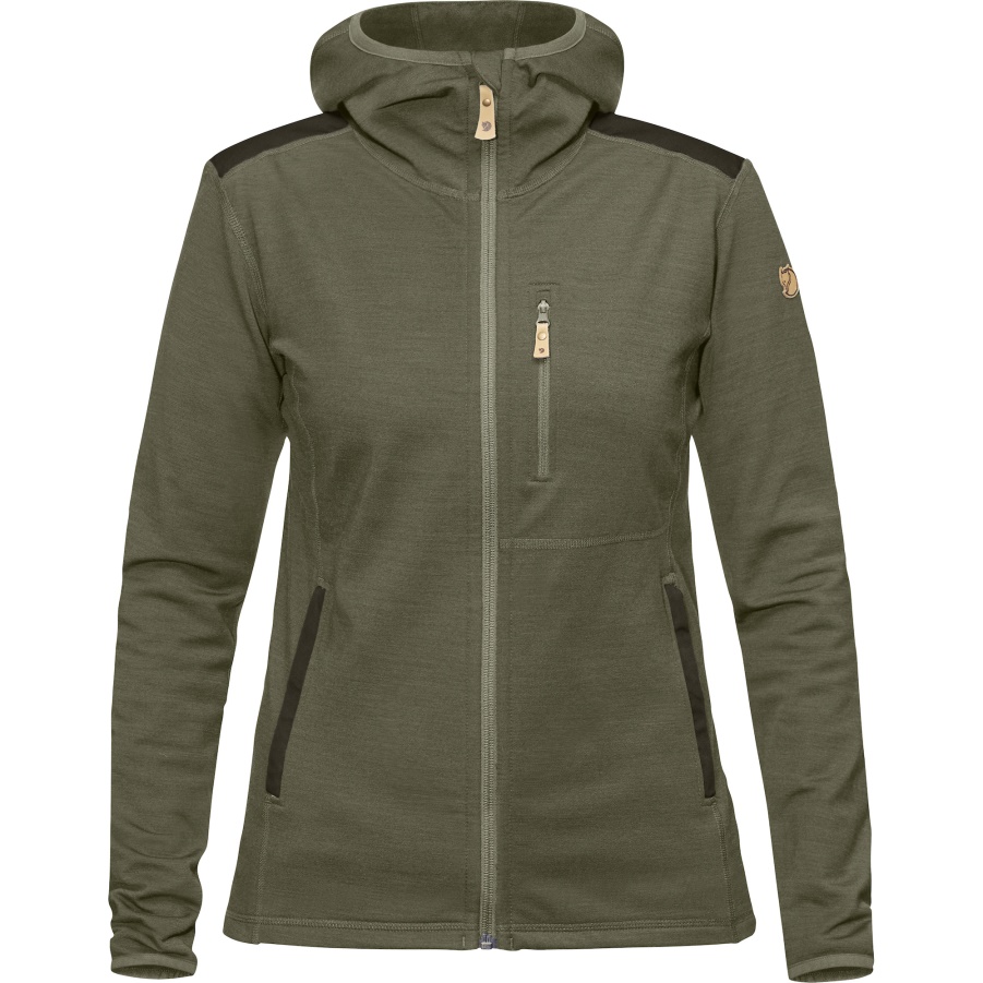 Fashion Fjällräven Keb Fleece Hoodie W Laurel Green-deep Forest
