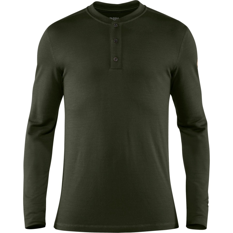 Singi Merino Henley M Deep Forest Fashion Mountain Fox
