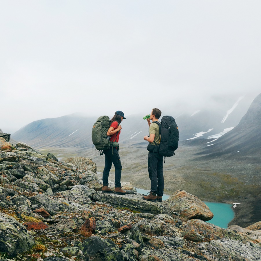 Abisko Hochsommerhose Mit Kurzer Mode Fjällräven Mineralblau-lehmblau