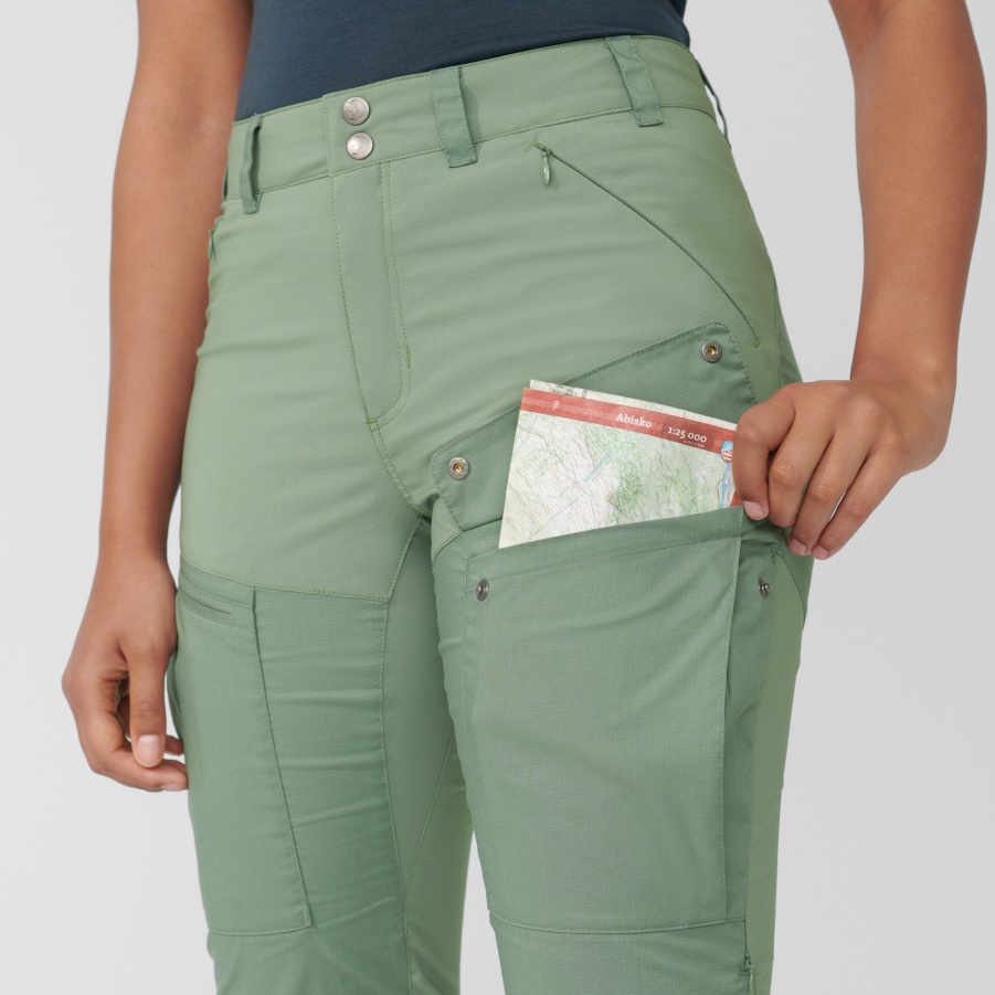 Abisko Hochsommerhose Mit Kurzer Mode Fjällräven Mineralblau-lehmblau