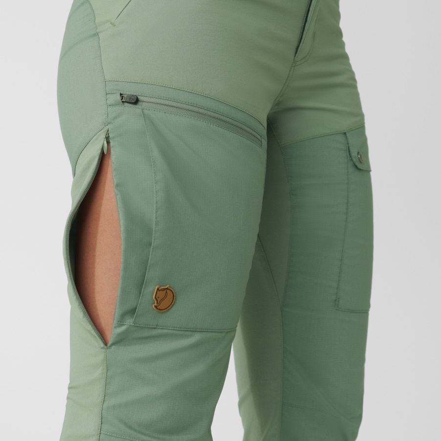 Abisko Hochsommerhose Mit Kurzer Mode Fjällräven Mineralblau-lehmblau