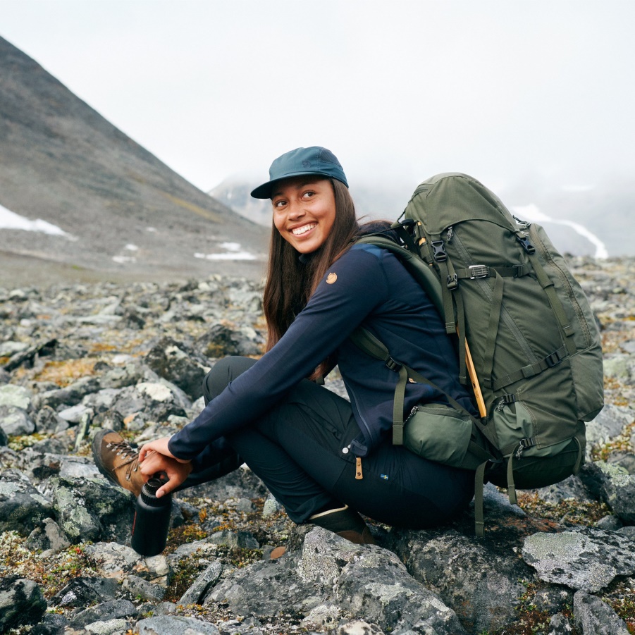 Abisko Hochsommerhose Mit Kurzer Mode Fjällräven Mineralblau-lehmblau