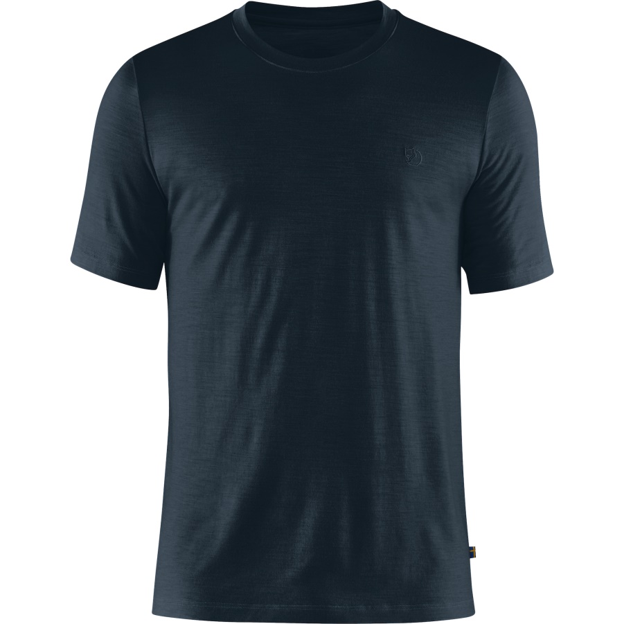 Abisko Wool Ss M Fashion Fjällräven Dunkelblau