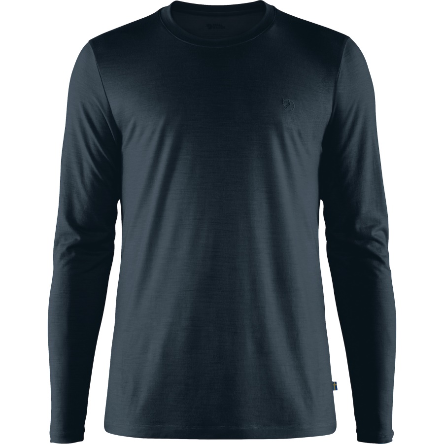Abisko Wool Ls M Fashion Fjällräven Dunkelblau