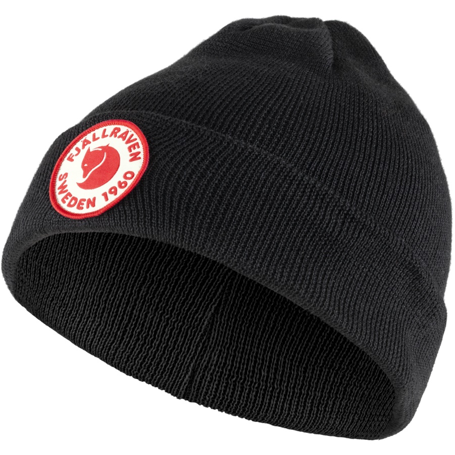 Schwarze Mode Fjällräven Kids 1960 Logo Mütze