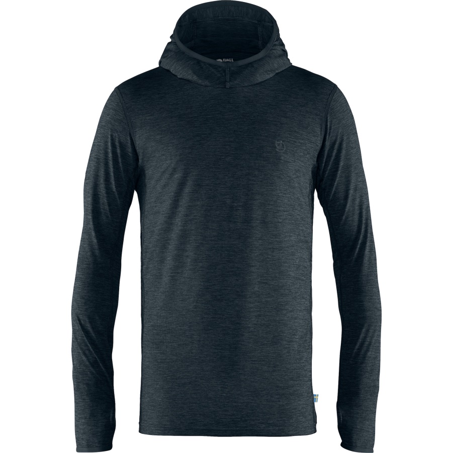 Dunkelblauer Abisko Sun Hoodie Der Marke Fjällräven