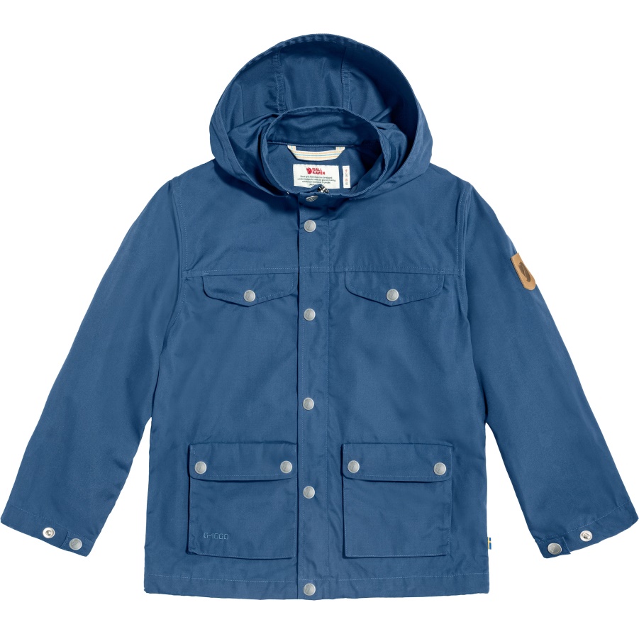 Dunkelblaue, Modische Fjällräven Greenland-Jacke Für Kinder