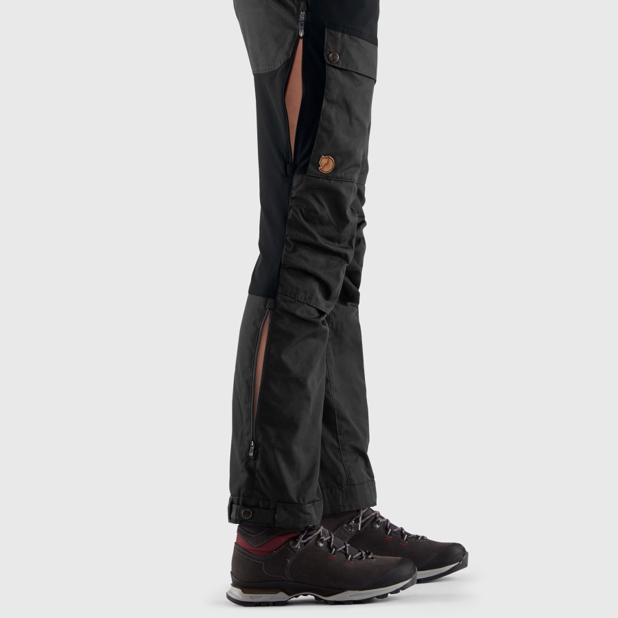 Schwarz-steingraue Keb Hose Geschwungen Mit Kurzen Mode Fjällräven