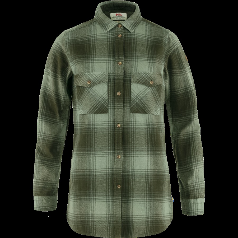 Fashion Fjällräven Deep Forest-patina Green Övik Twill Shirt Ls W