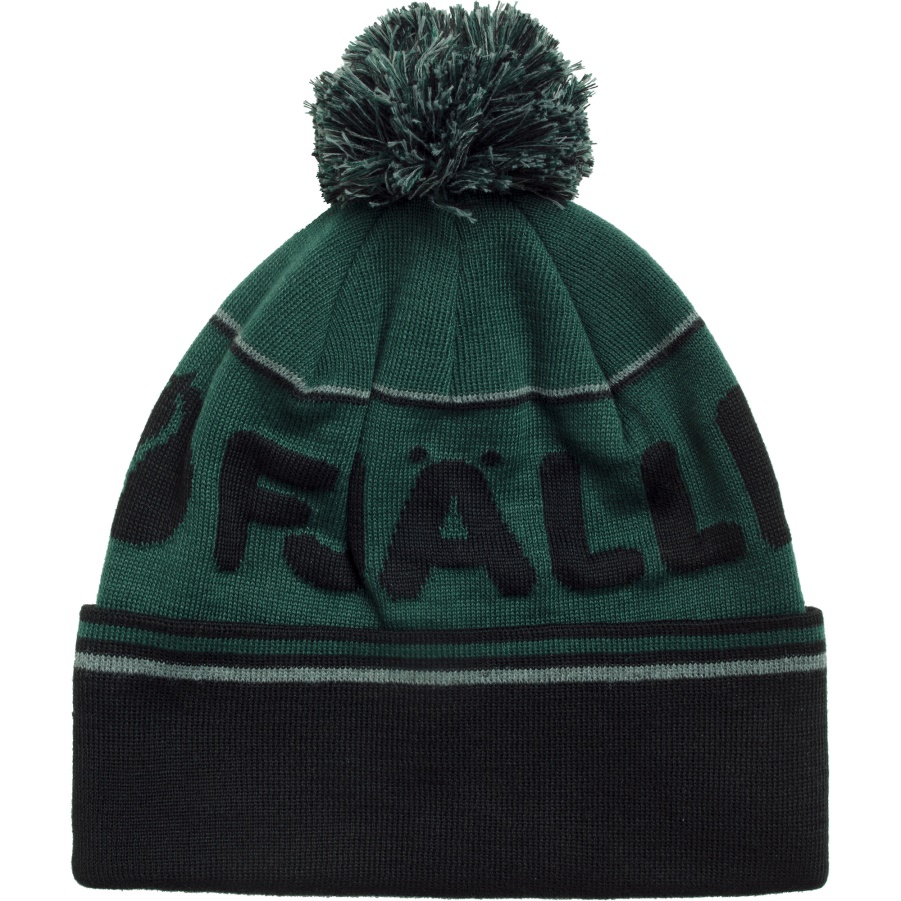 Fashion Fjällräven Brand Bommelmütze Arctic Green-Black