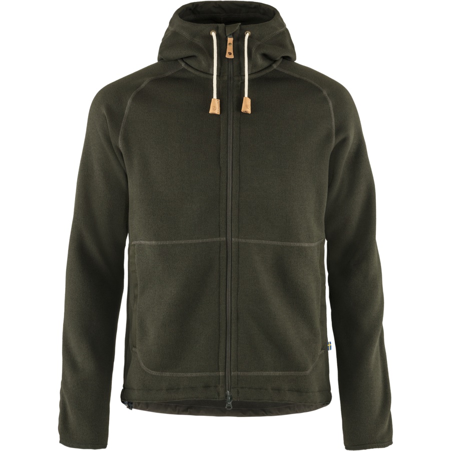 Fashion Fjällräven Övik Fleece-Hoodie M Deep Forest