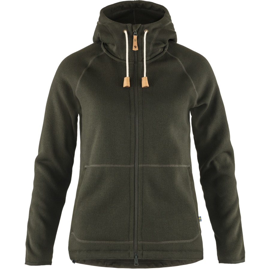 Fashion Fjällräven Övik Fleece-Hoodie Mit Tiefem Wald