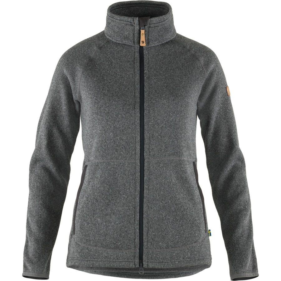 Dunkelgrau Fashion Fjällräven Övik Fleece-Pullover Mit Reißverschluss M
