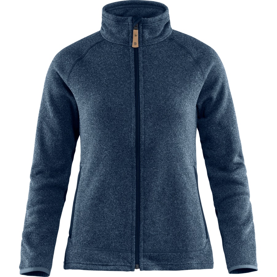 Marineblauer Övik Fleece-Pullover Mit Reißverschluss Und Mode Von Fjällräven