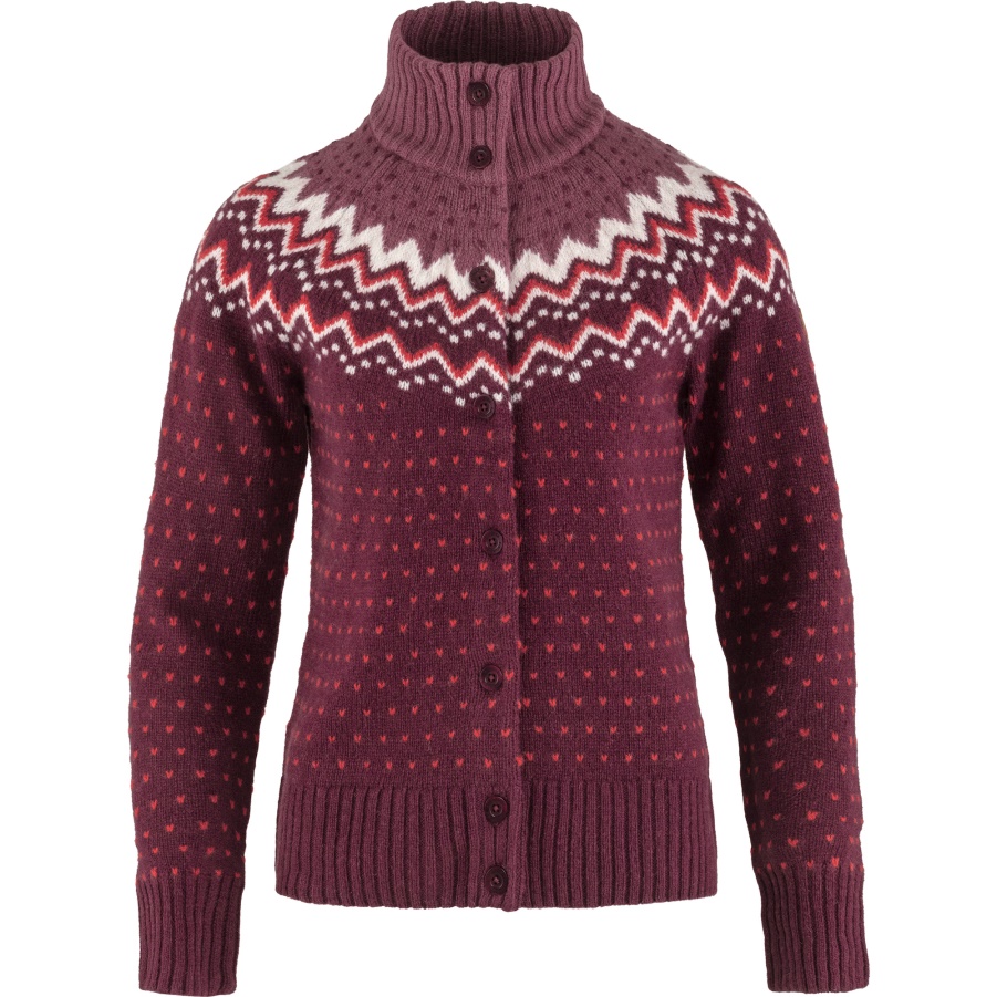 Dark Garnet Fashion Fjällräven Övik Strickjacke M