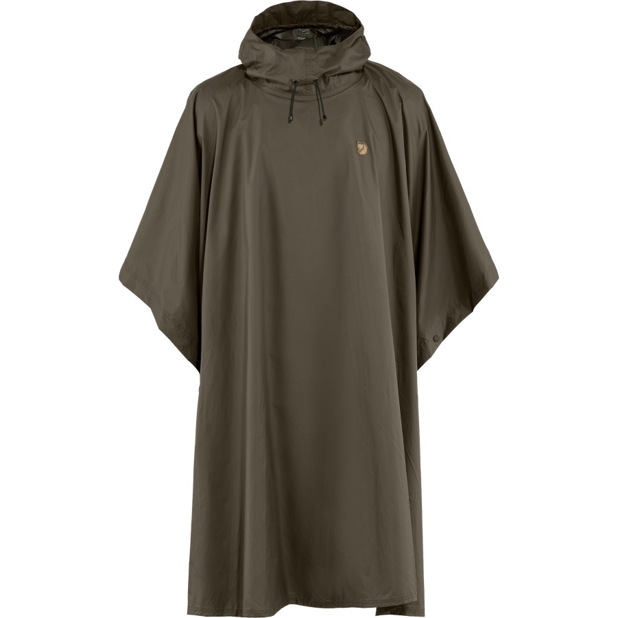 Dunkeloliv Modischer Bergfuchs-Poncho
