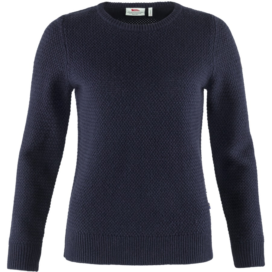 Fashion Fjällräven Marineblauer Övik Strukturpullover M